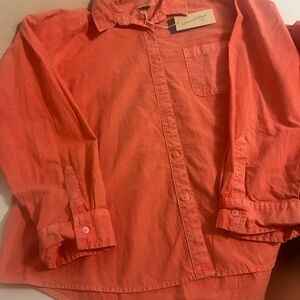 Coral Button-Up Shirt